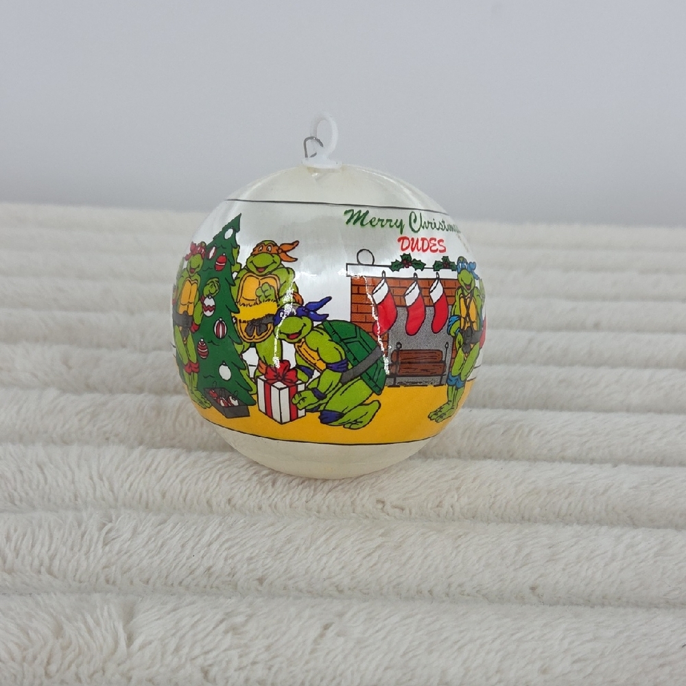 Vtg 1990 Ninja Turtles Cartoon Holiday Ornament